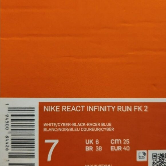 * 7 MEN\'S  NIKE REACT INFINITY RUN FLYKNIT 2 CT2357-100 main image 4